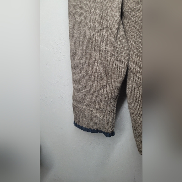 Mens 1/4 zip knit Columbia sweater - brown crew neck size Large - Picture 2 of 8